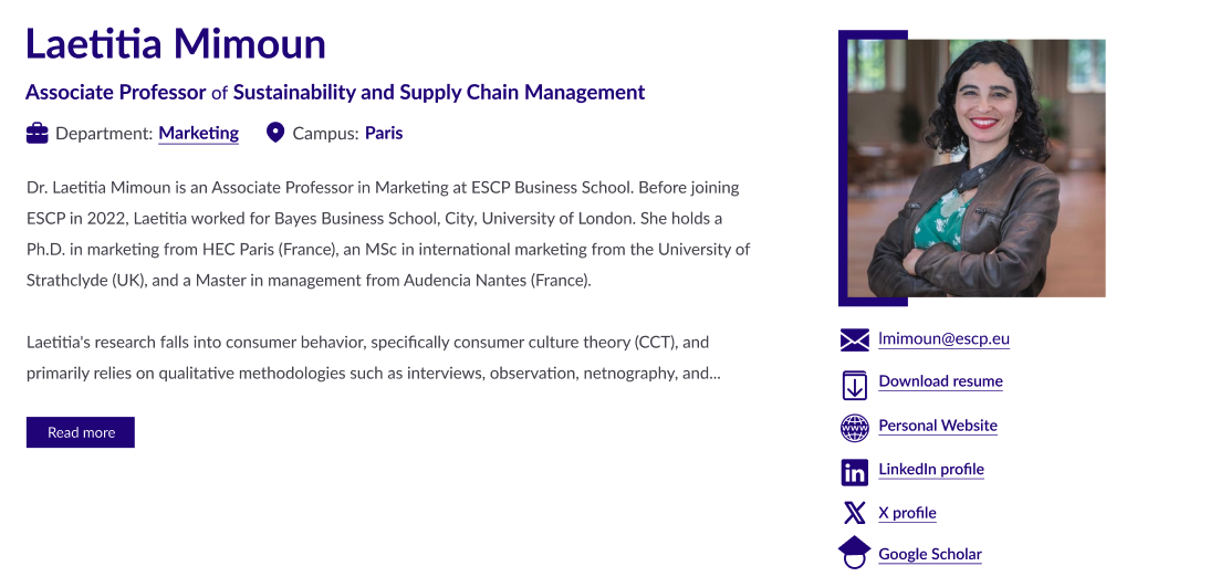 Final profile page